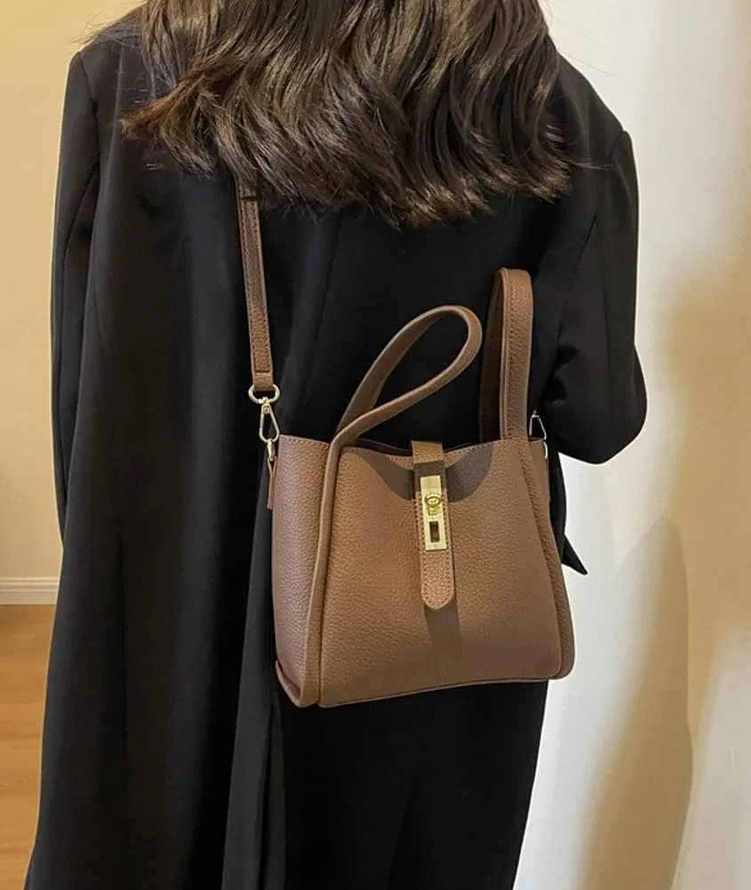 Bucket Bag for Women Soft Leather Bucket Hobo Purse Trendy Crossbody Shoulder Bag Top Handle Handbag Slouchy Tote Satchel