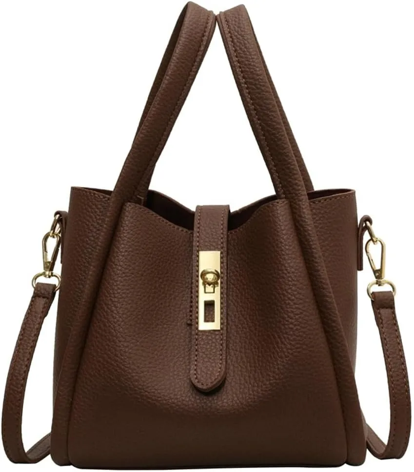 Bucket Bag for Women Soft Leather Bucket Hobo Purse Trendy Crossbody Shoulder Bag Top Handle Handbag Slouchy Tote Satchel