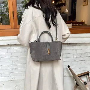 Burgundy Suede Tote Bags for Women - Fall Purse 2024 Brown Handbag Work Top-handle Bag