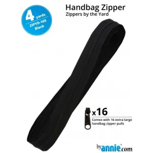 By Annie Zipper - 4yd with 16 Pulls - Black