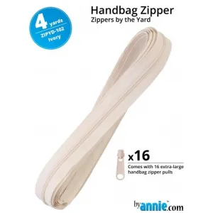 By Annie Zipper - 4yd with 16 Pulls - Ivory