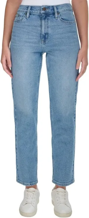 Calvin Klein Women High Rise Straight Leg Jean