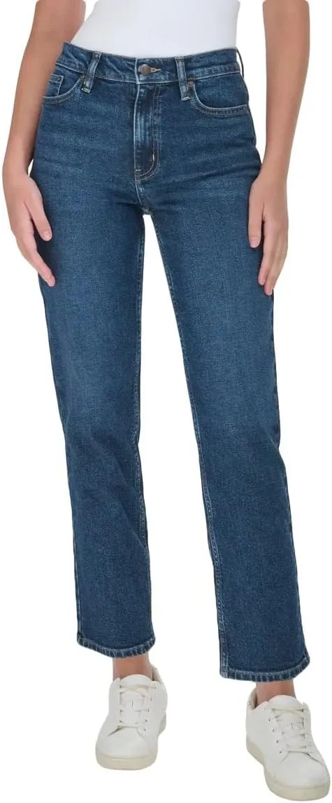 Calvin Klein Women High Rise Straight Leg Jean