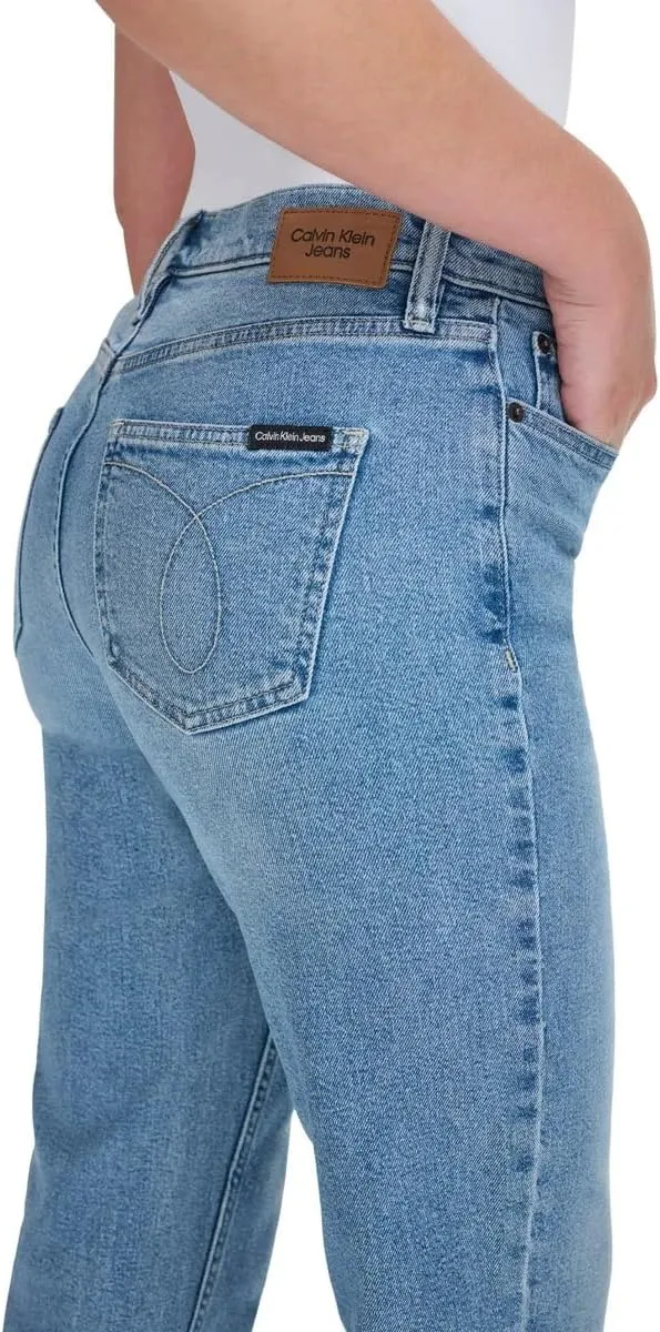 Calvin Klein Women High Rise Straight Leg Jean