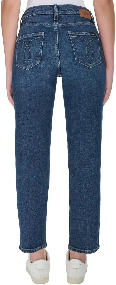 Calvin Klein Women High Rise Straight Leg Jean