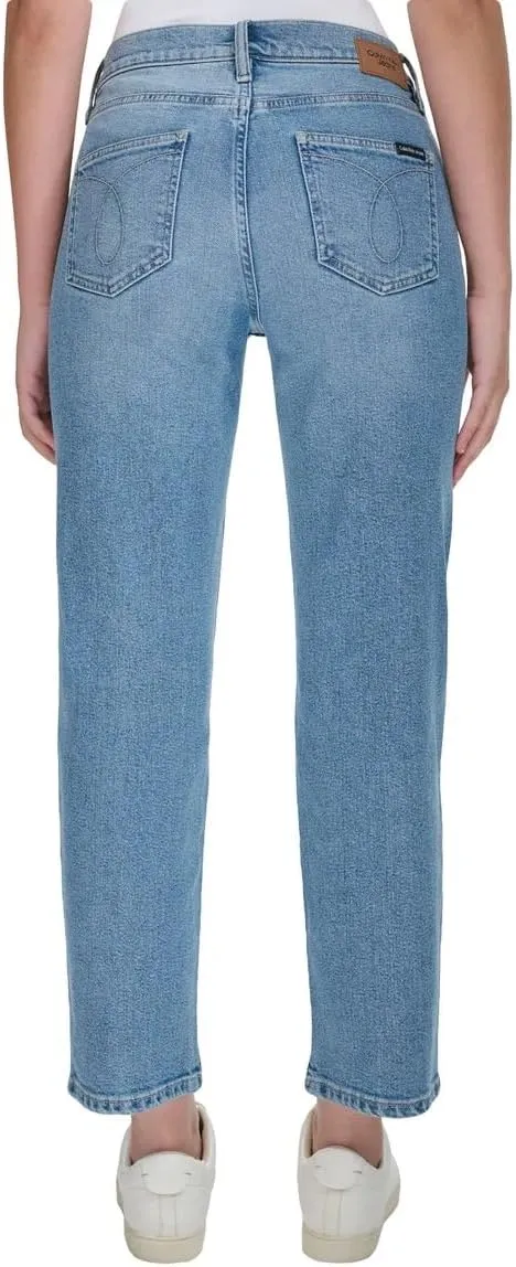 Calvin Klein Women High Rise Straight Leg Jean