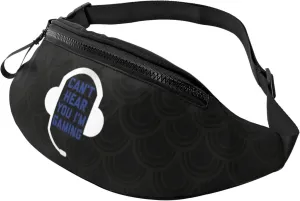 Can't Hear You I'm Gaming Crossbody waist bag, fashionable waist bag for teenagers, suitable for traveling, running, hiking
