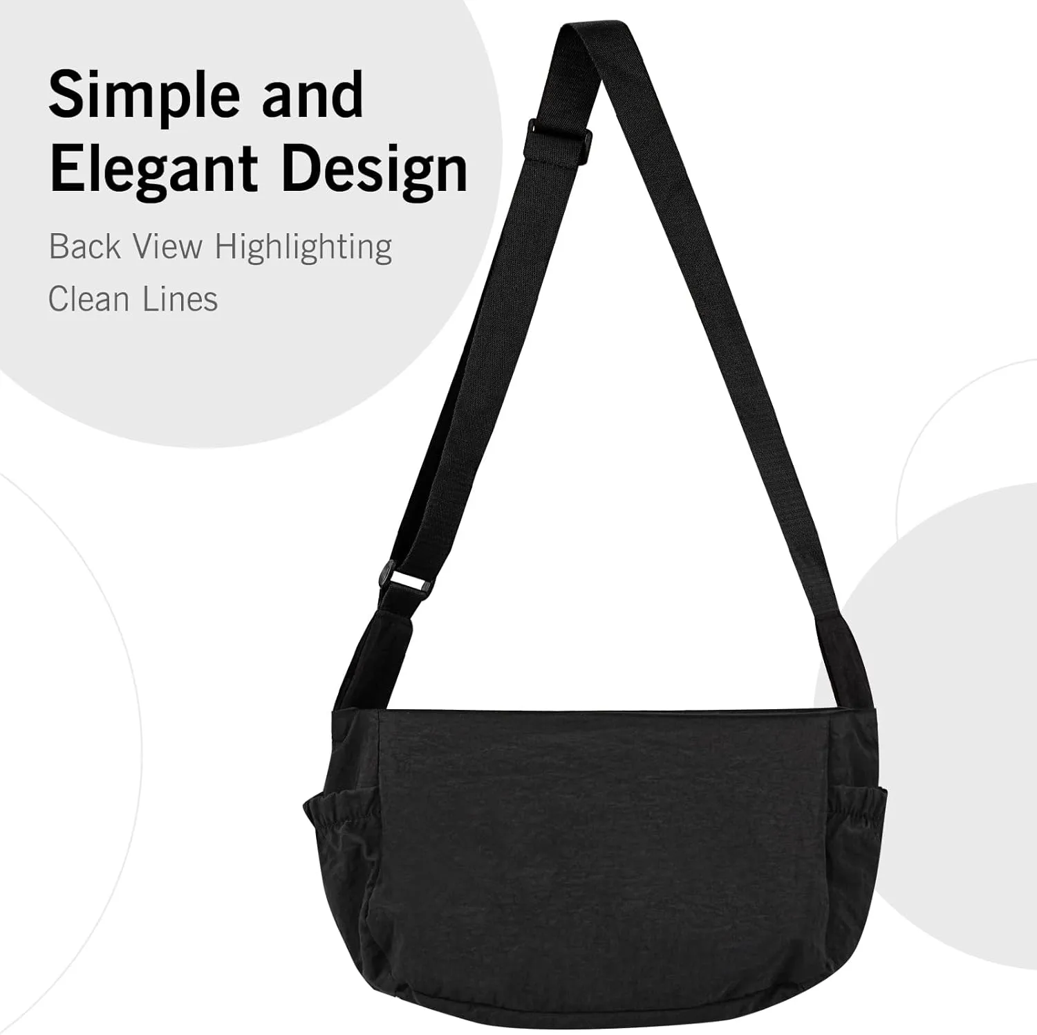Canvas Crossbody Bag for Women, Shoulder Bag with Pockets, Casual Travel Messenger Bag