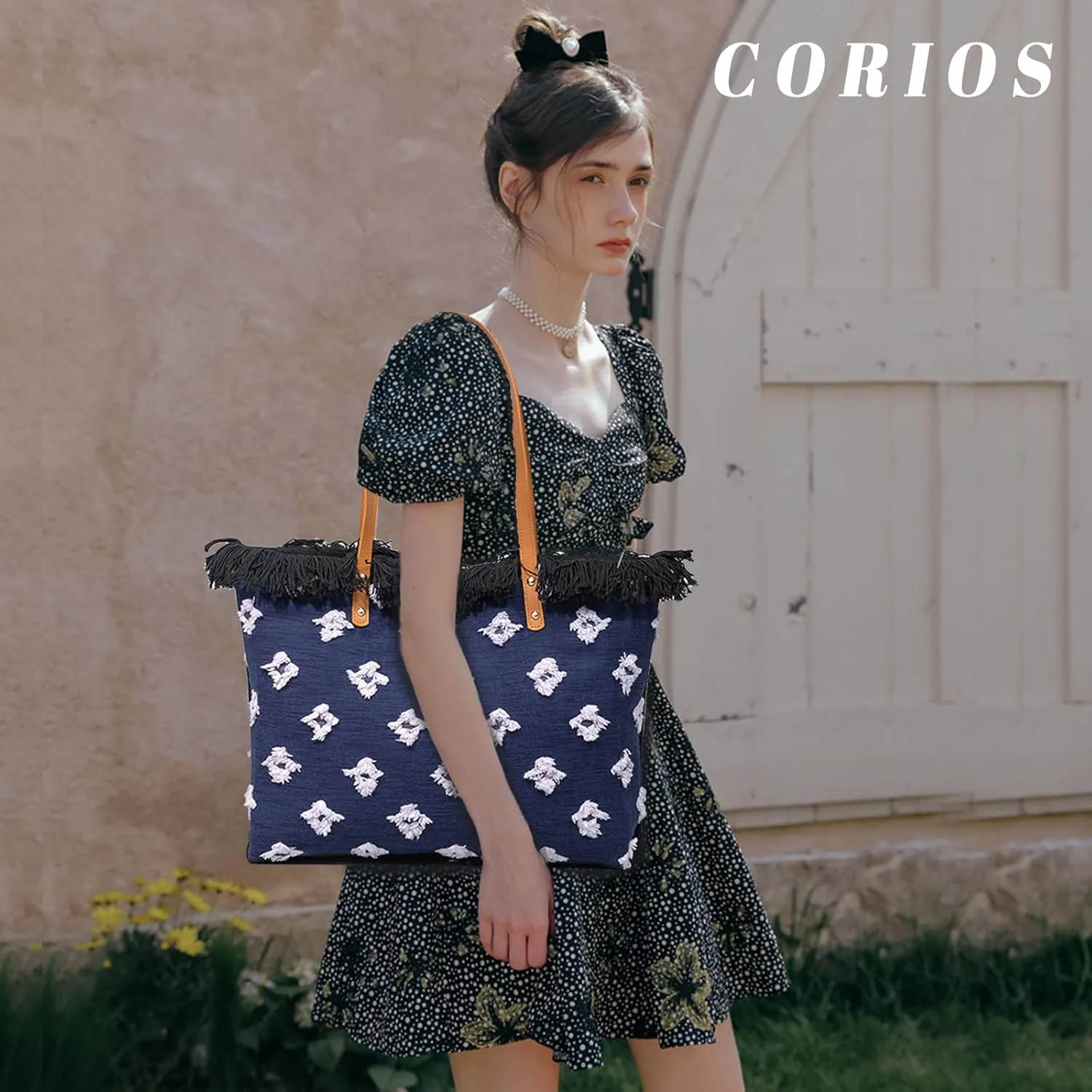 Canvas Handbag for Women Bohemian Tote Bag Large Top Handle Bag Summer Beach Bag Hobo Bag with Tassels Shoulder Bag