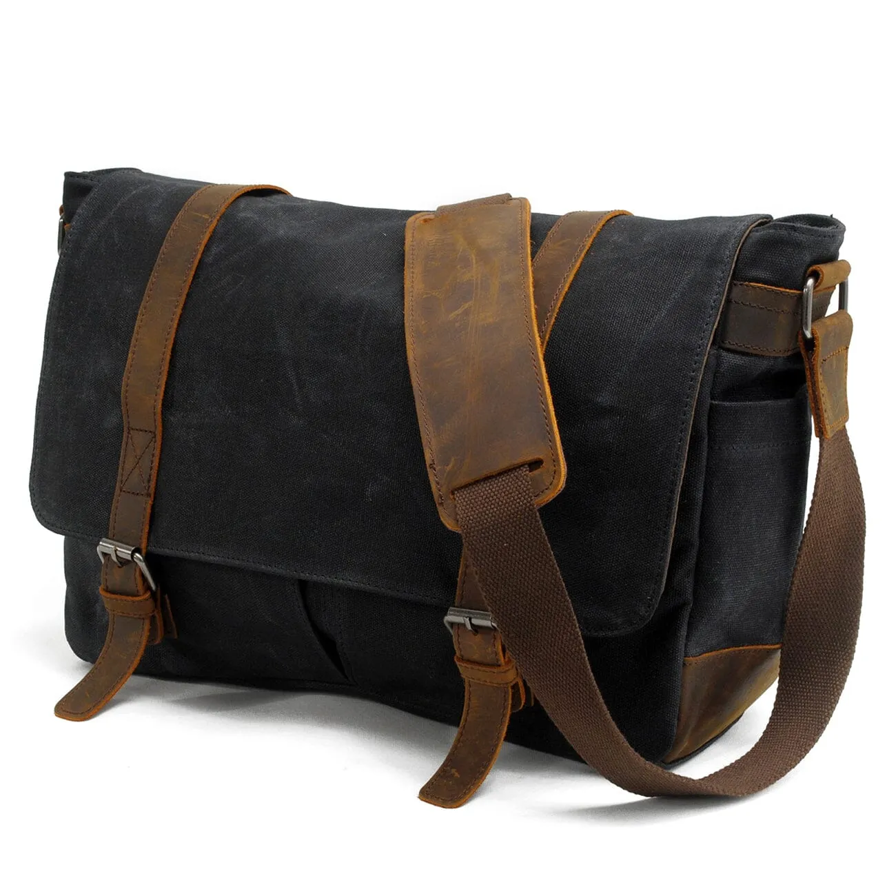 Canvas Laptop Messenger Bag Handcrafted