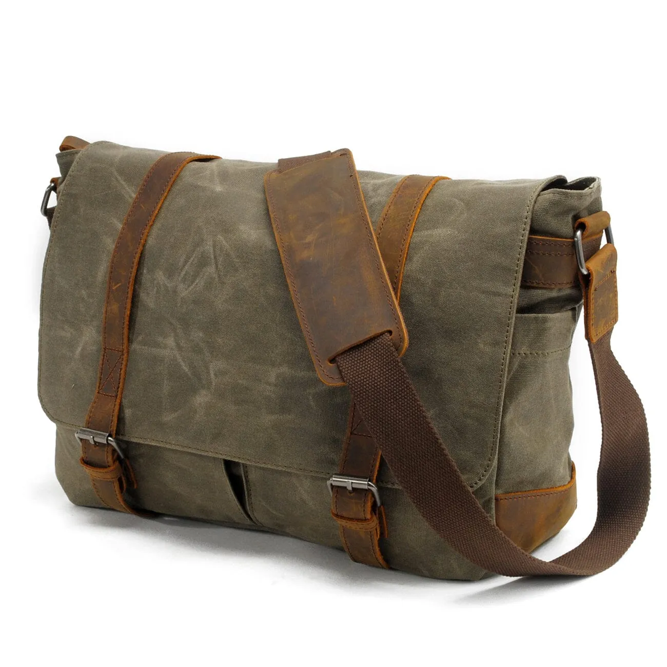 Canvas Laptop Messenger Bag Handcrafted