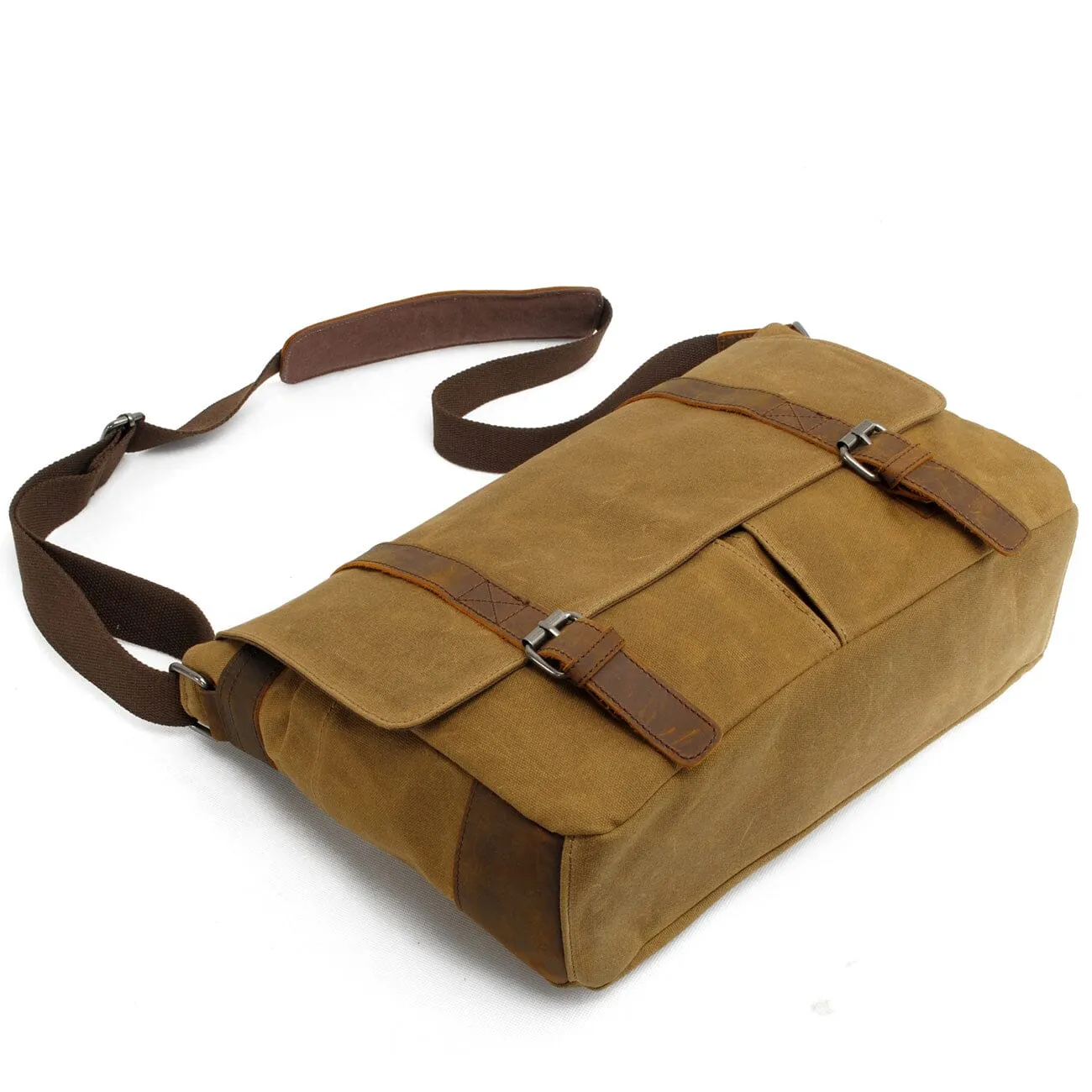 Canvas Laptop Messenger Bag Handcrafted