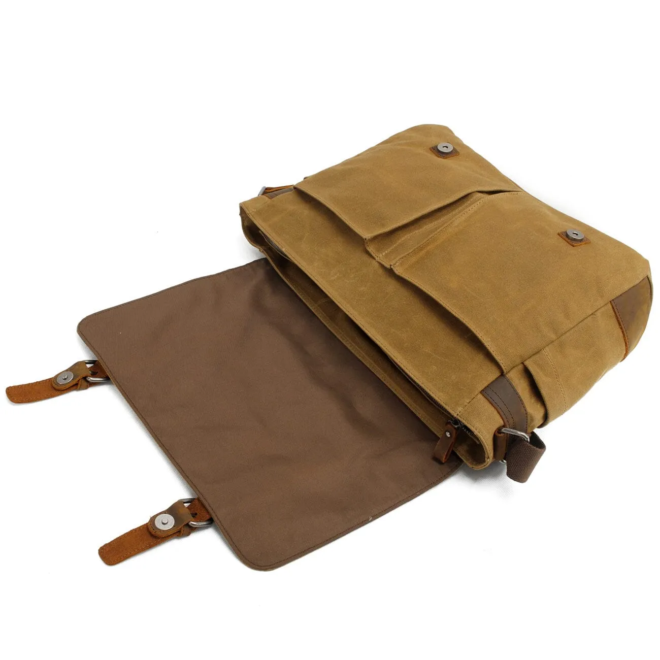 Canvas Laptop Messenger Bag Handcrafted