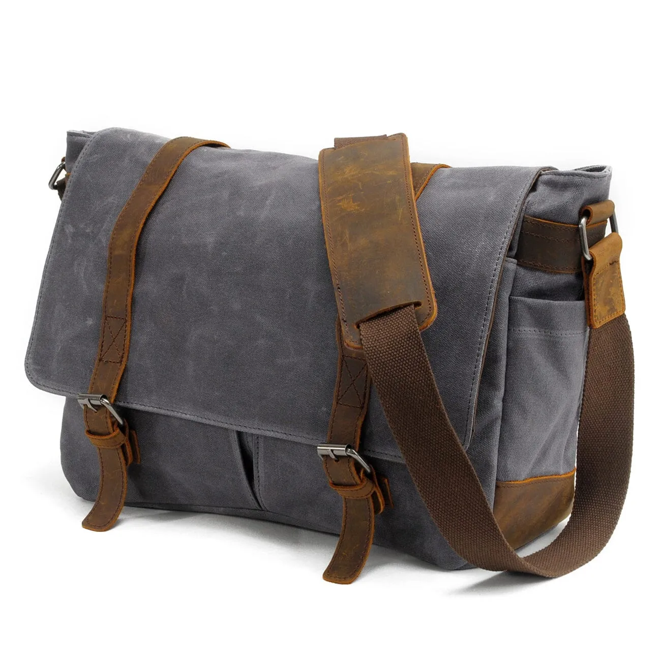 Canvas Laptop Messenger Bag Handcrafted