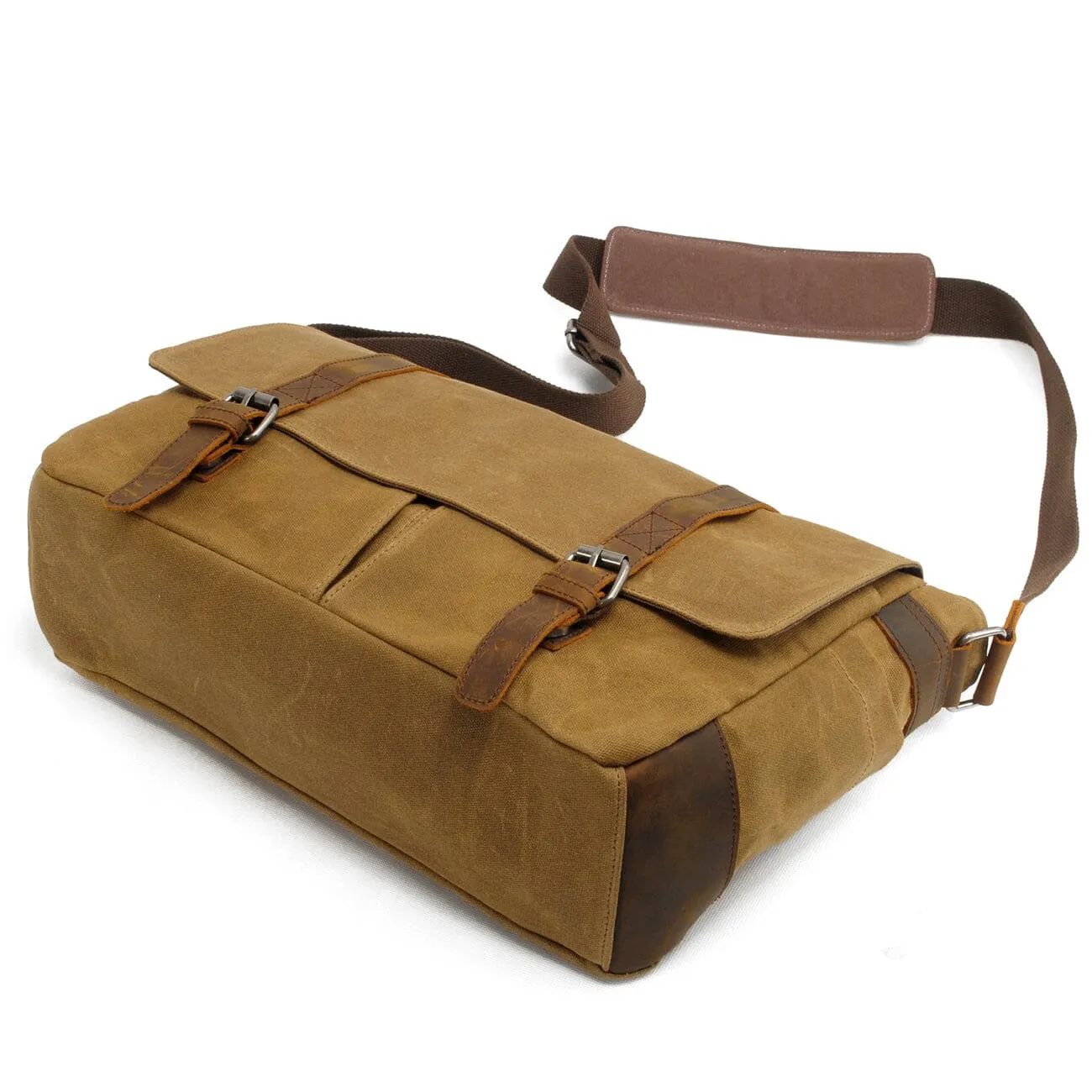 Canvas Laptop Messenger Bag Handcrafted