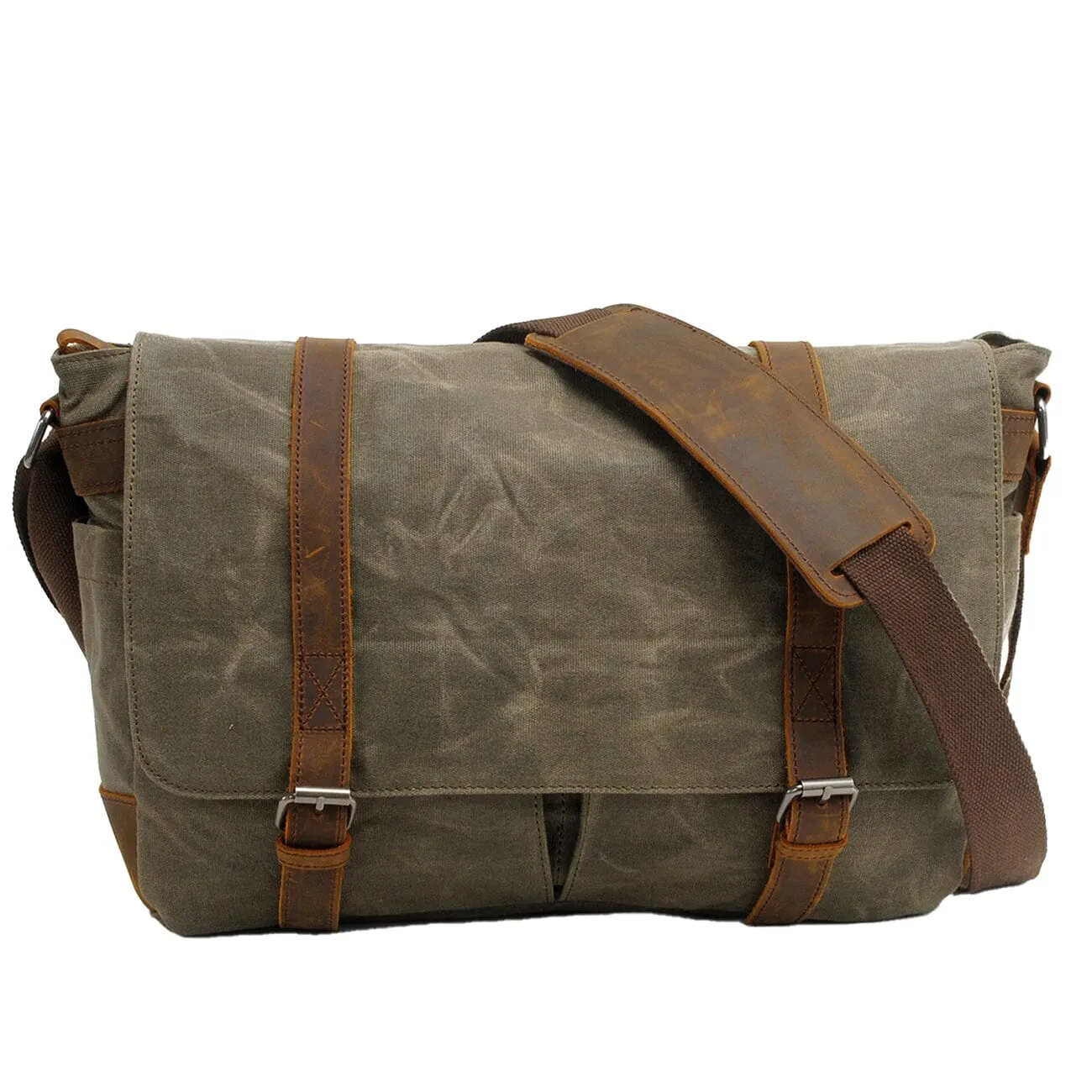 Canvas Laptop Messenger Bag Handcrafted