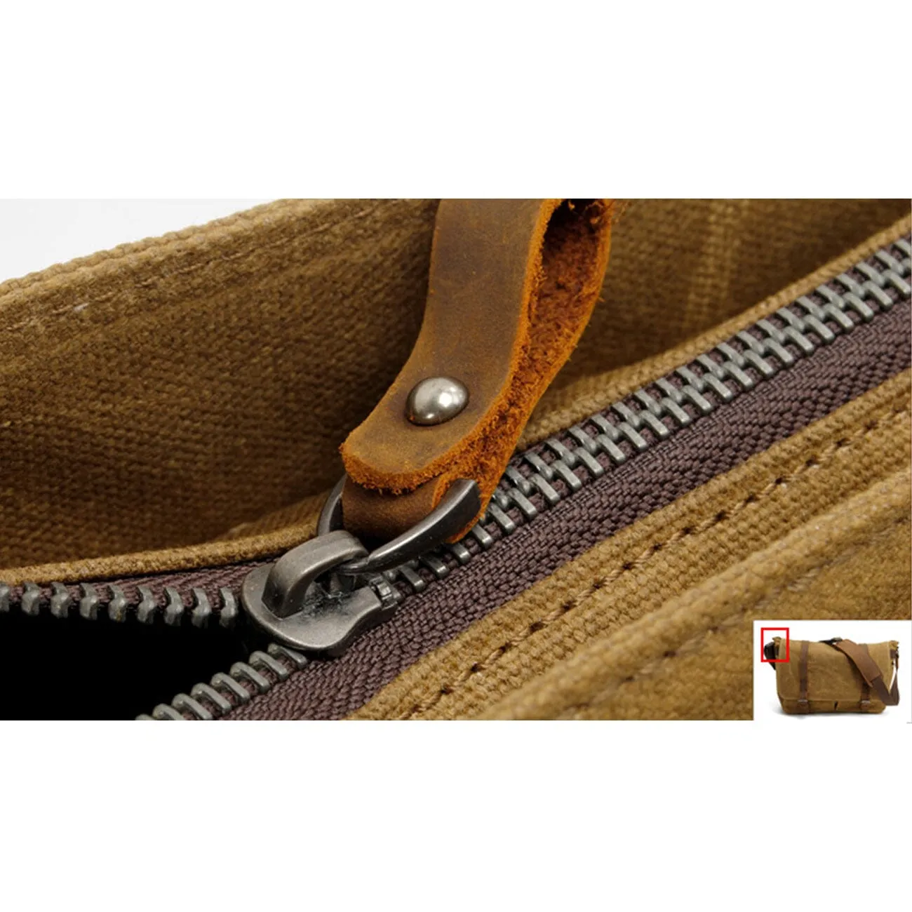 Canvas Laptop Messenger Bag Handcrafted