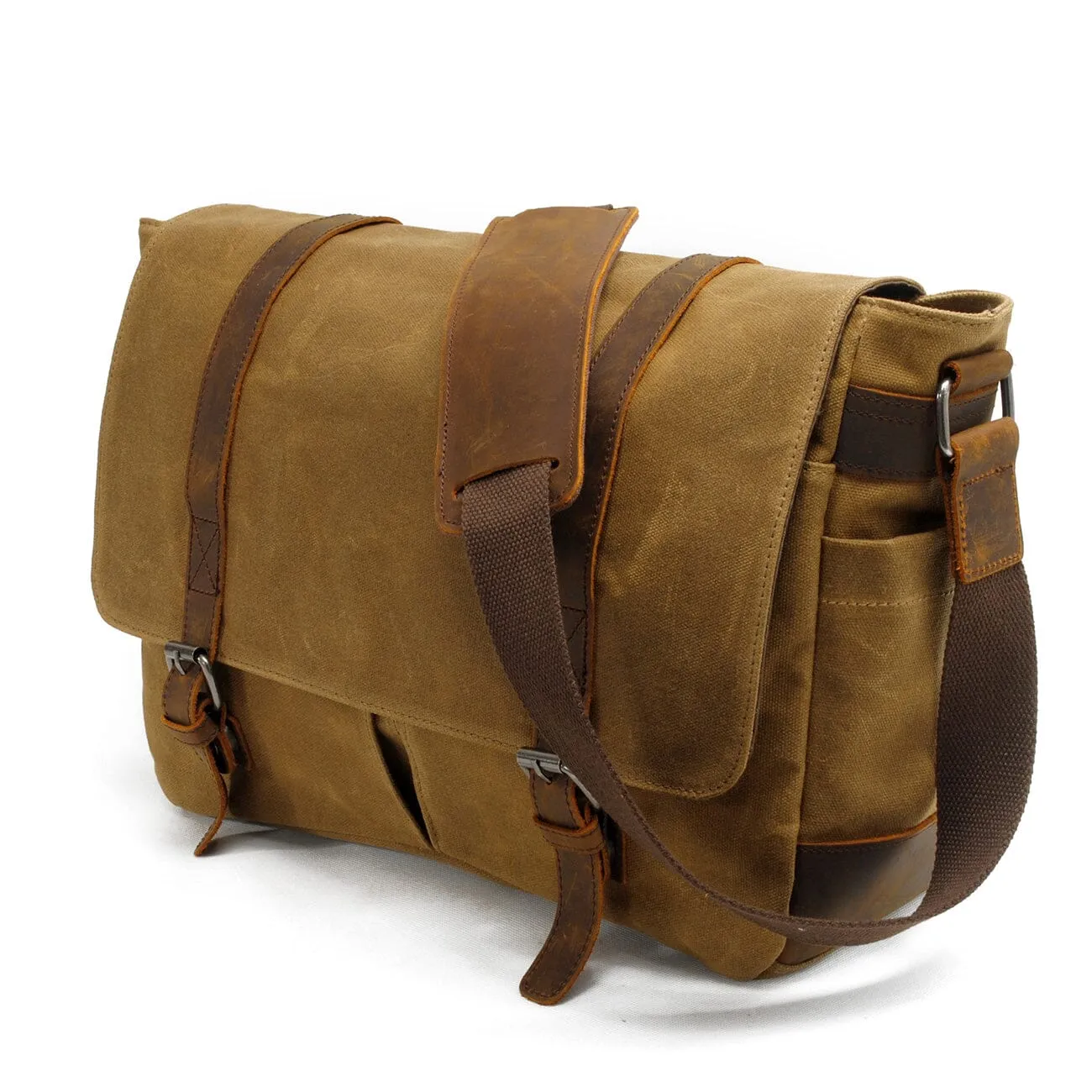 Canvas Laptop Messenger Bag Handcrafted