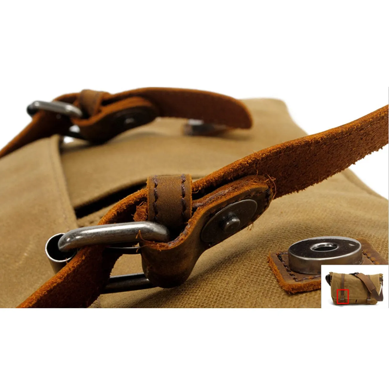 Canvas Laptop Messenger Bag Handcrafted
