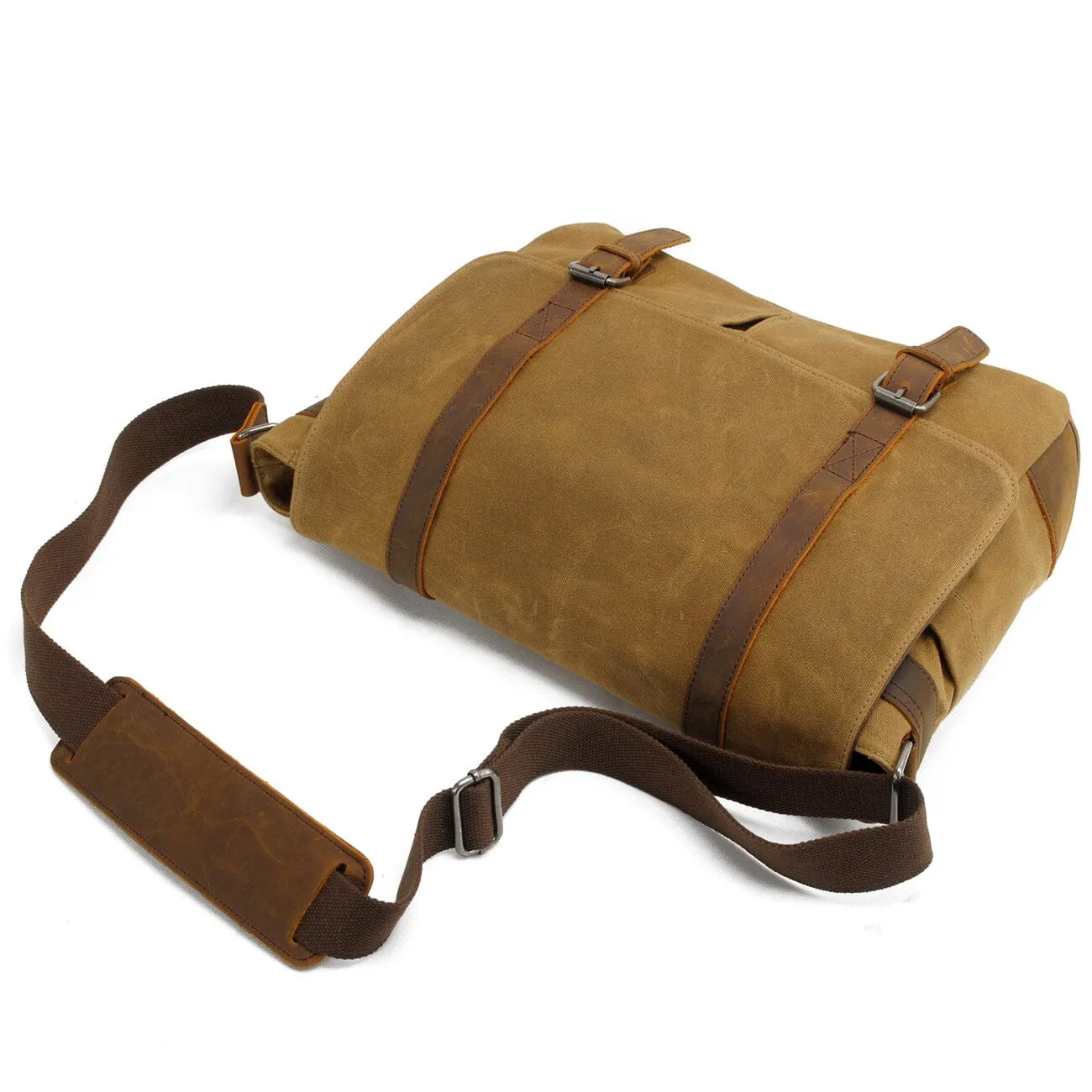 Canvas Laptop Messenger Bag Handcrafted