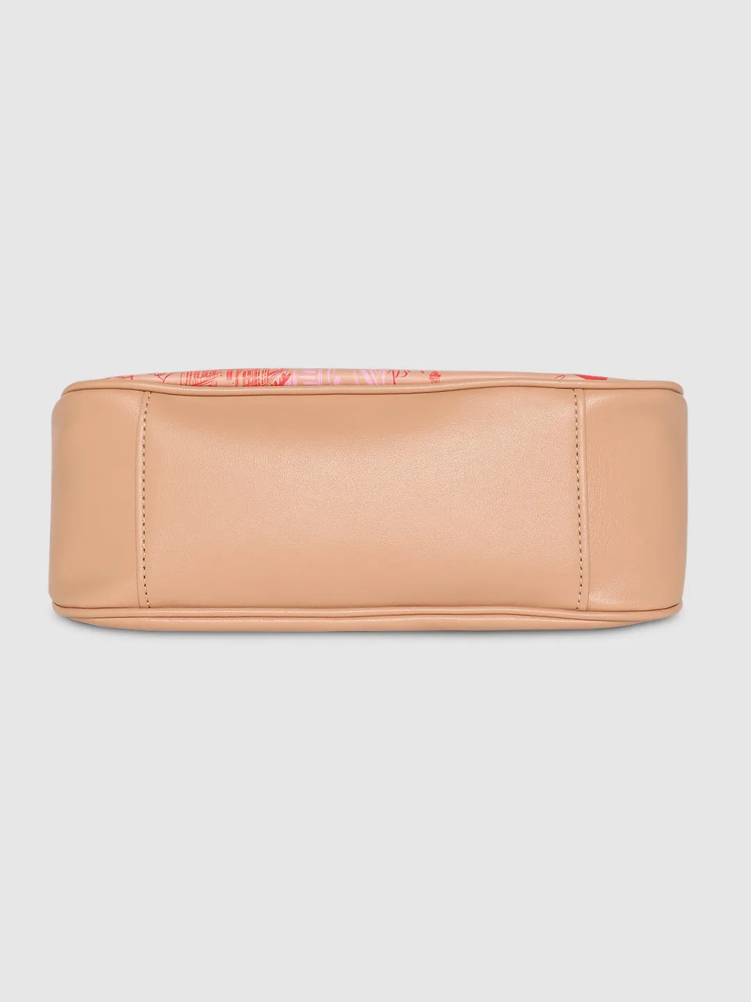 Caprese Emily In Paris Printed Beige Hobo Bag