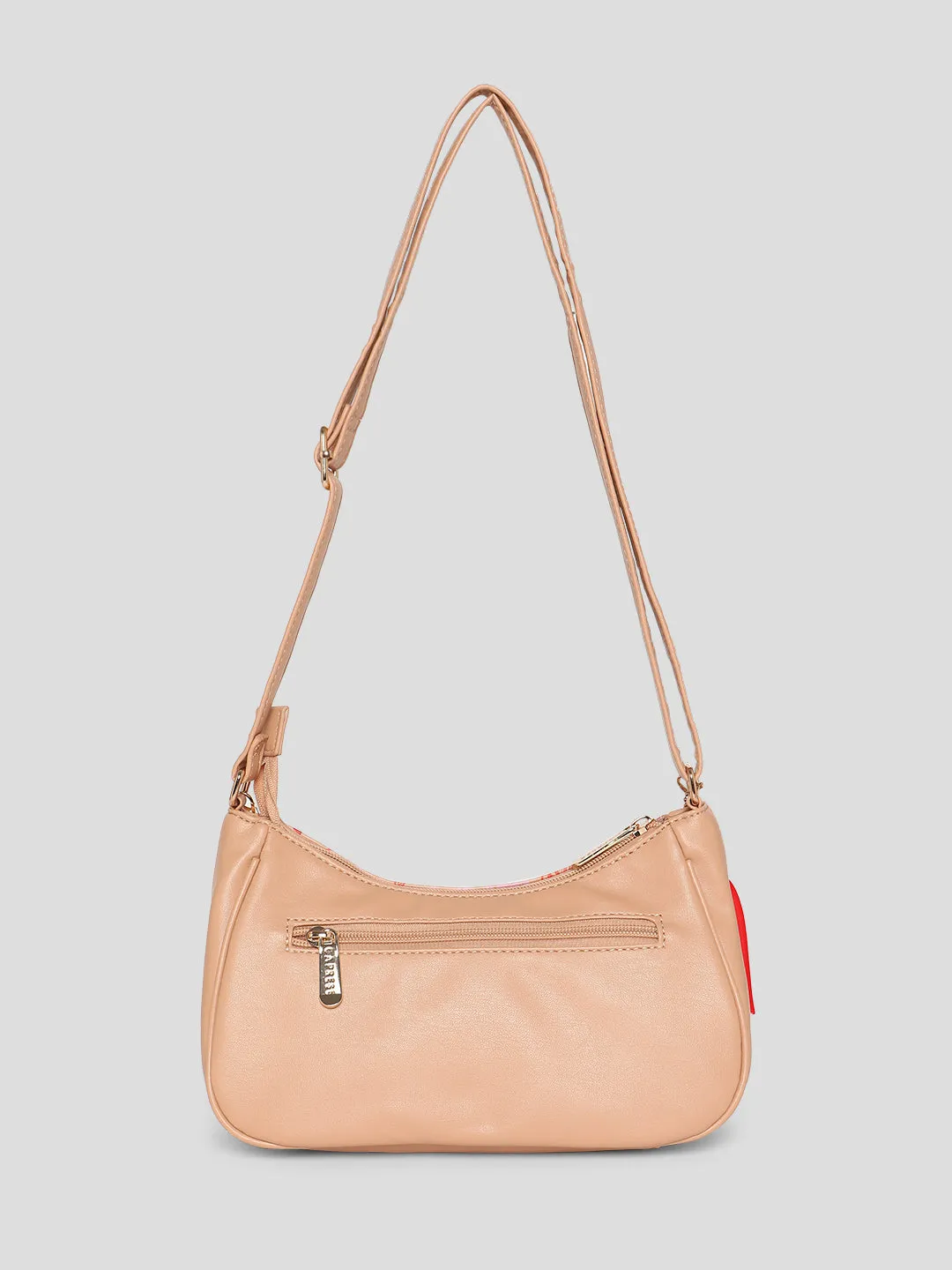 Caprese Emily In Paris Printed Beige Hobo Bag