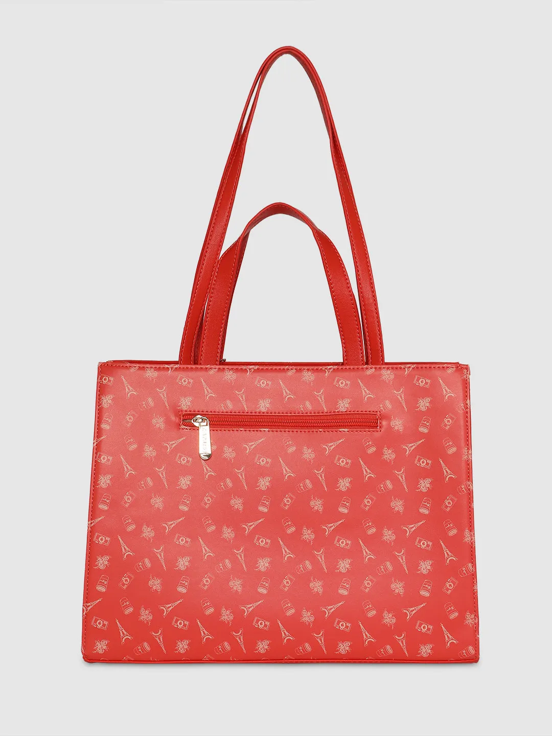 Caprese Emily In Paris Printed Red Tote Bag