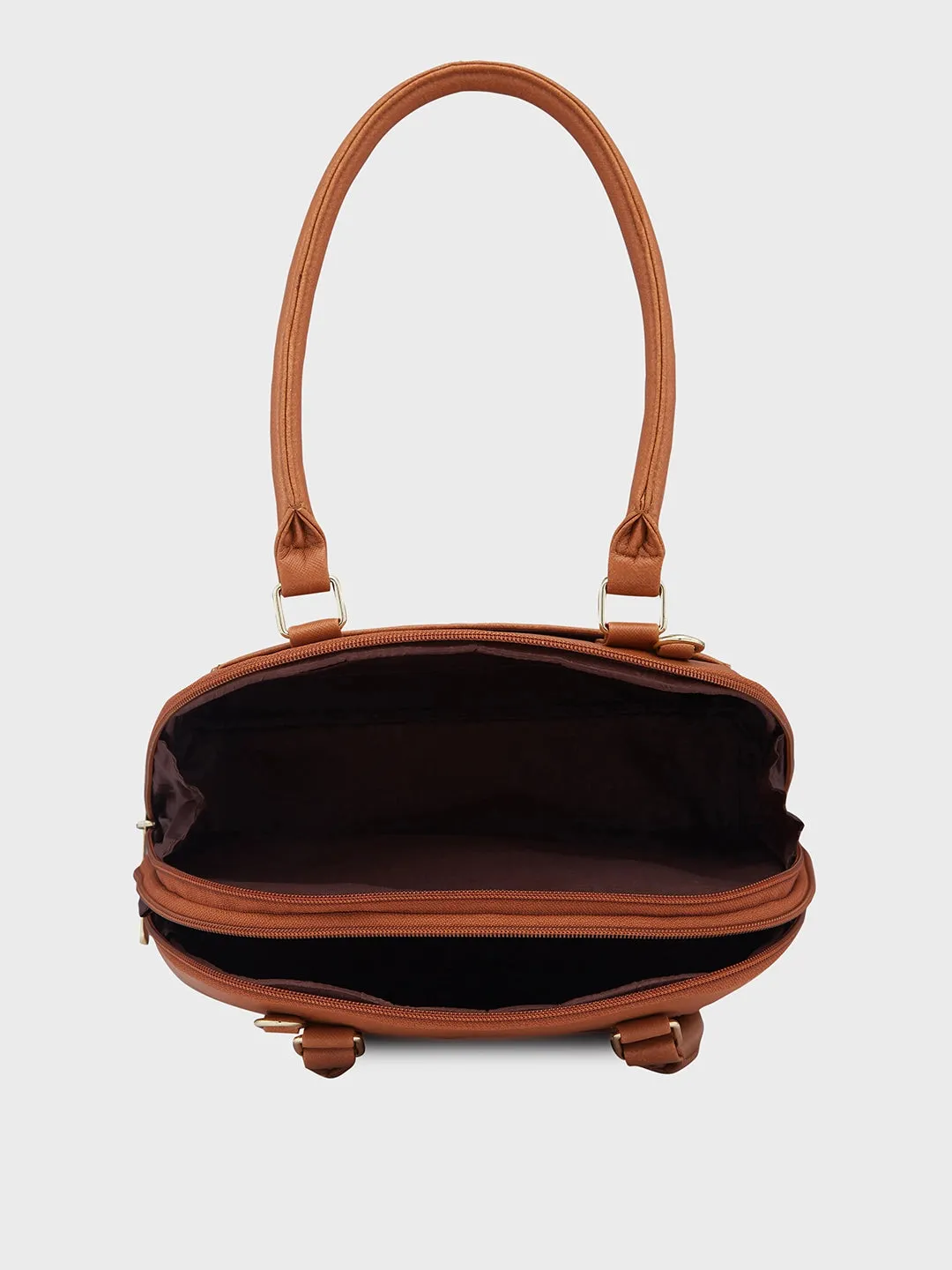Caprese Montana Small Tan Satchel Bag