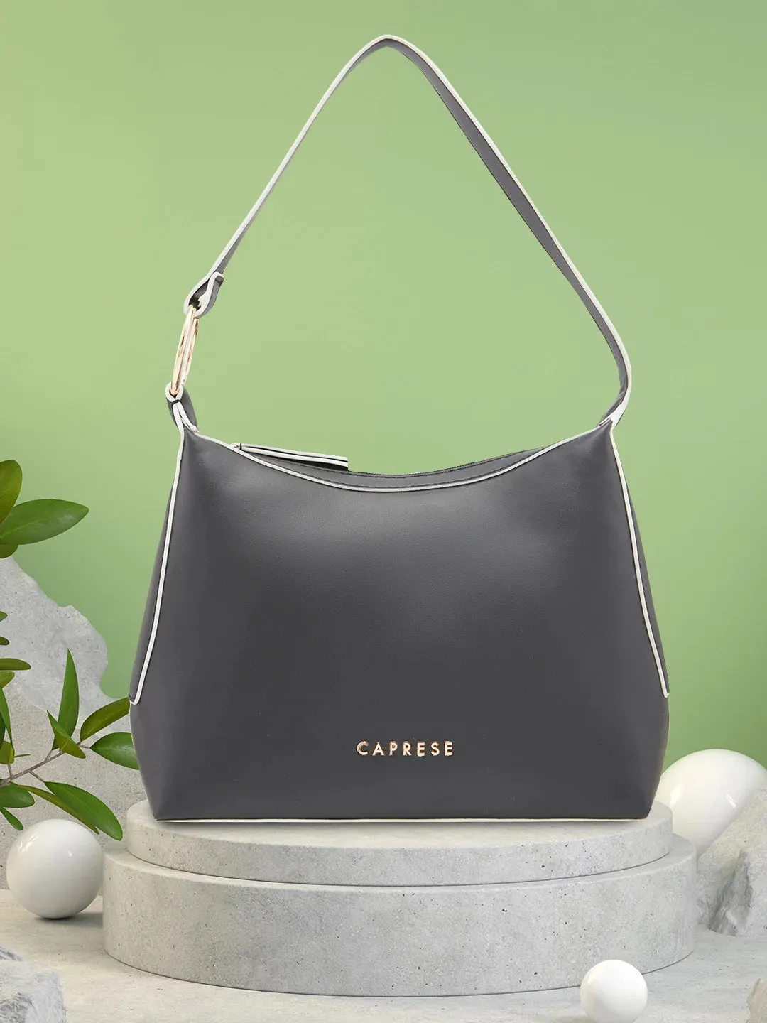 Caprese Olbia Medium Black Hobo Bag