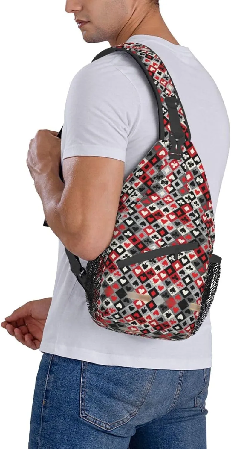 Carttoon Cat Crossbody Bag Chest Shoulder Bag Small Casual Backpack Suitable For Women Men Hiking