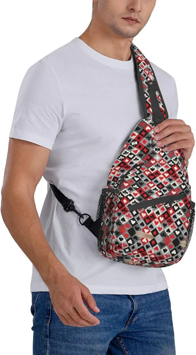 Carttoon Cat Crossbody Bag Chest Shoulder Bag Small Casual Backpack Suitable For Women Men Hiking