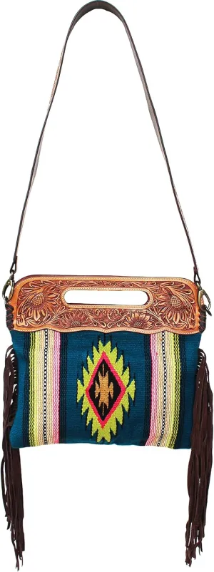 CHALLENGER Women's Western Handwoven Wool Rodeo Cowgirl Purse Shoulder Handbag 27FK42