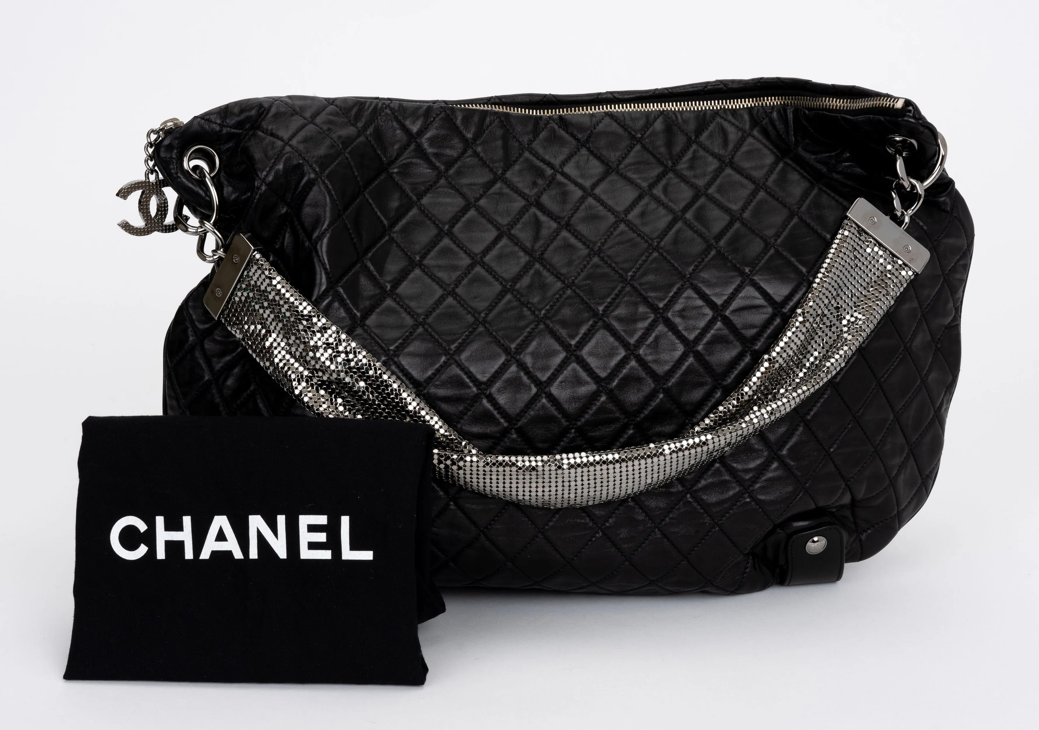 Chanel Black Mesh Chain Mail Bag