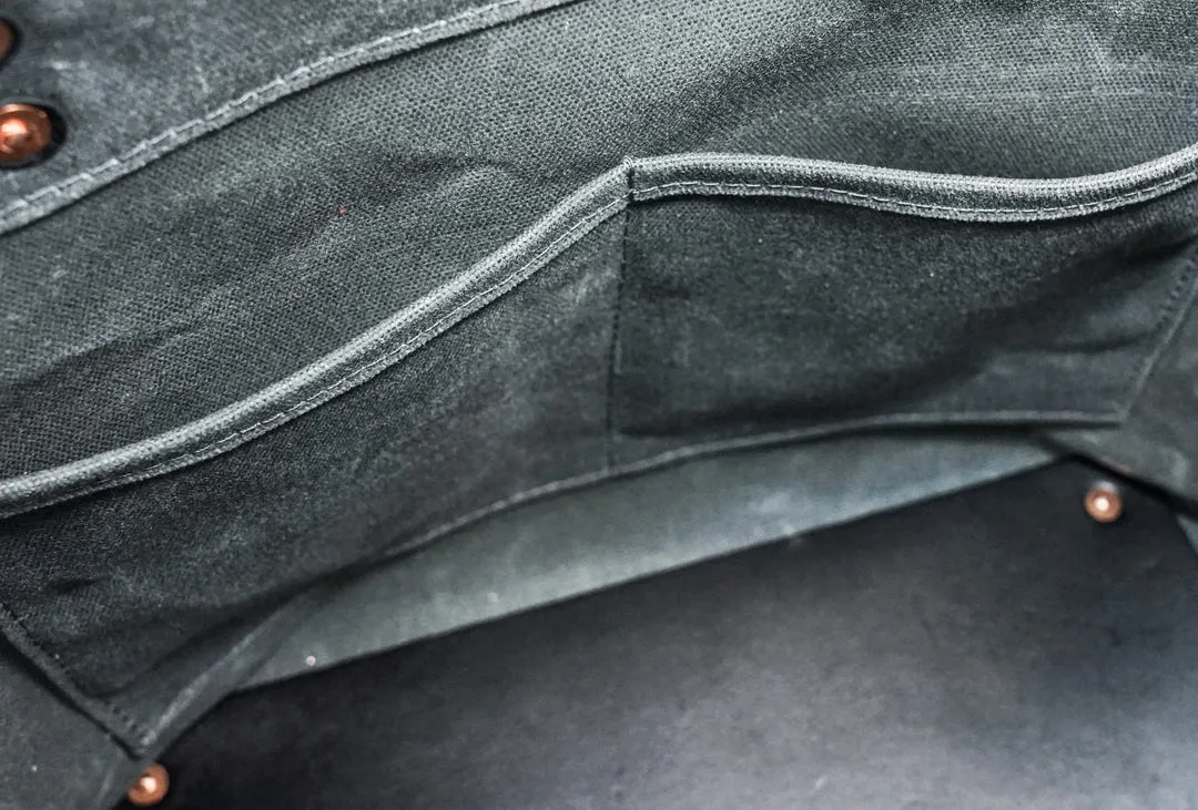 Charcoal Waxed Canvas Bags