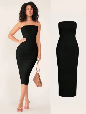 Cherry Vibes: Vestido Casual Ajustado sin Tirantes para Mujer