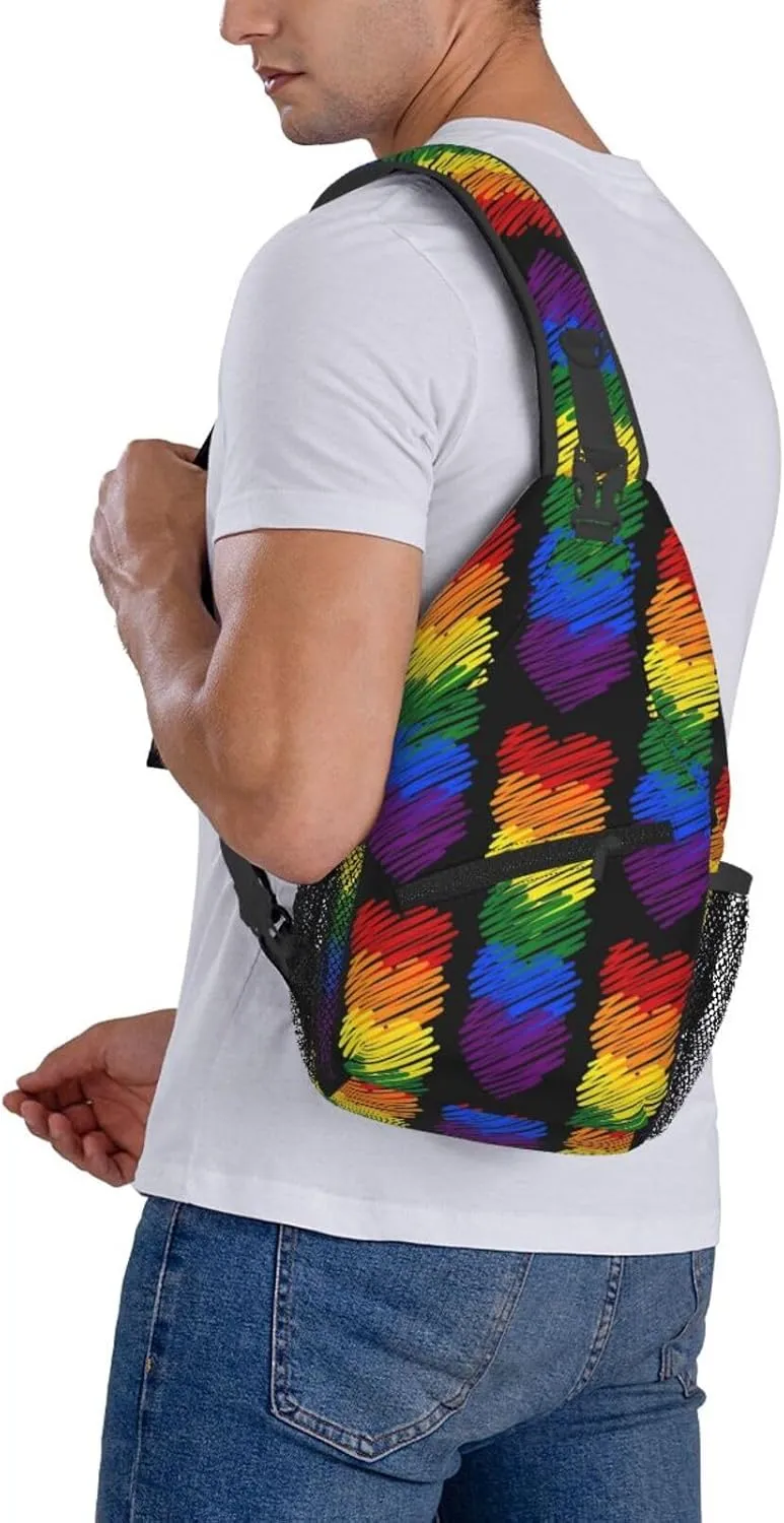 Chest Sling Bag Crossbody Shoulder Backpack Bag Gym Cycling Travel Hiking Daypack Cross Bag