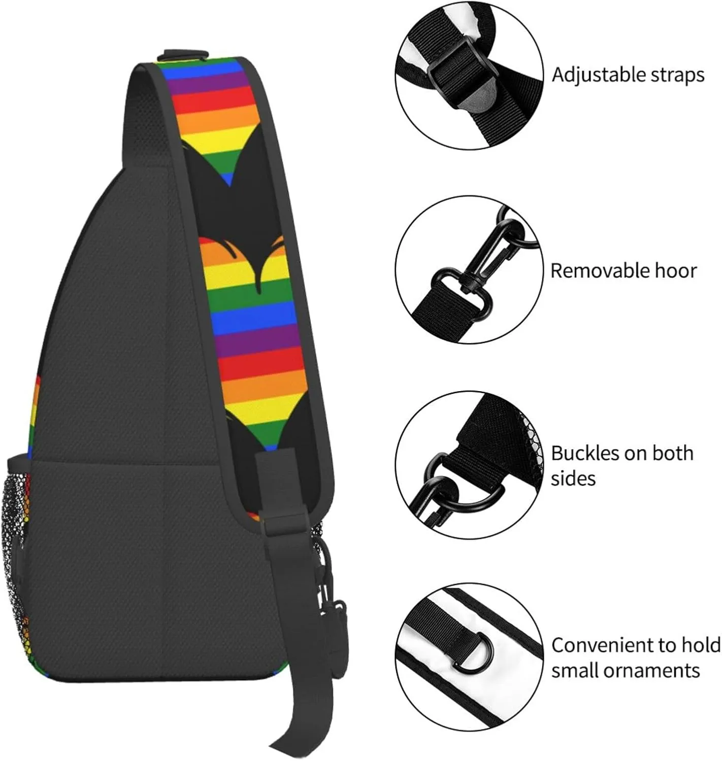 Chest Sling Bag Crossbody Shoulder Backpack Bag Gym Cycling Travel Hiking Daypack Cross Bag