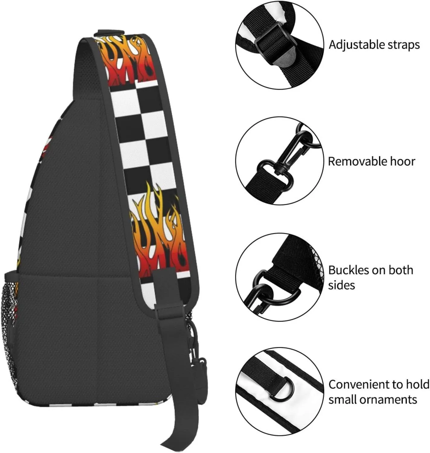 Chest Sling Bag Crossbody Shoulder Backpack Bag Gym Cycling Travel Hiking Daypack Cross Bag