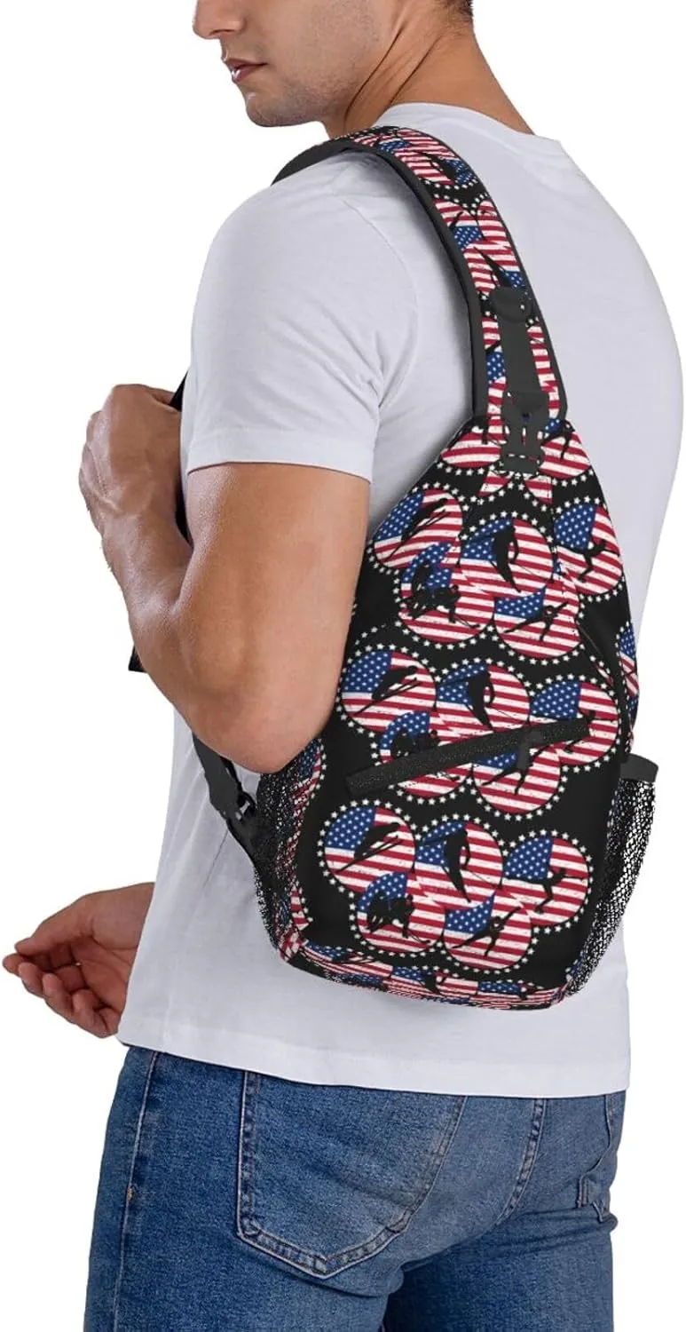 Chest Sling Bag Crossbody Shoulder Backpack Bag Gym Cycling Travel Hiking Daypack Cross Bag