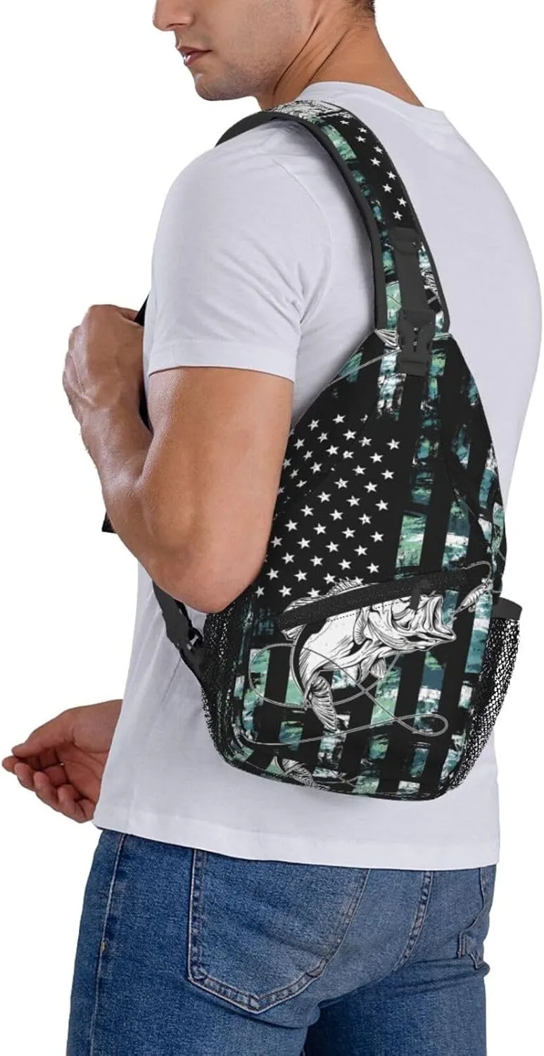 Chest Sling Bag Crossbody Shoulder Backpack Bag Gym Cycling Travel Hiking Daypack Cross Bag
