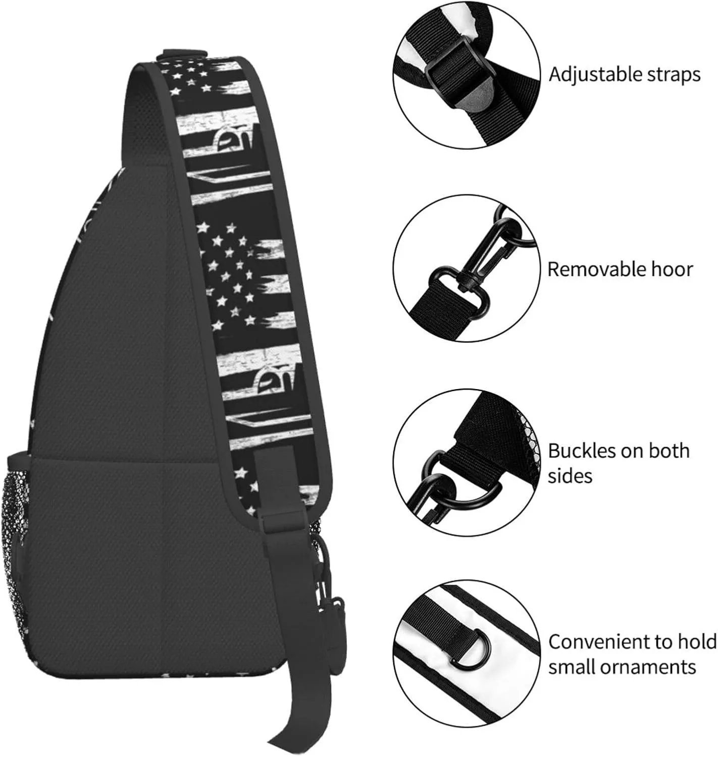 Chest Sling Bag Crossbody Shoulder Backpack Bag Gym Cycling Travel Hiking Daypack Cross Bag