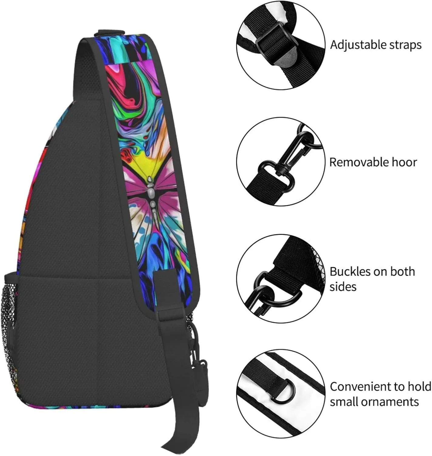 Chest Sling Bag Crossbody Shoulder Backpack Bag Gym Cycling Travel Hiking Daypack Cross Bag