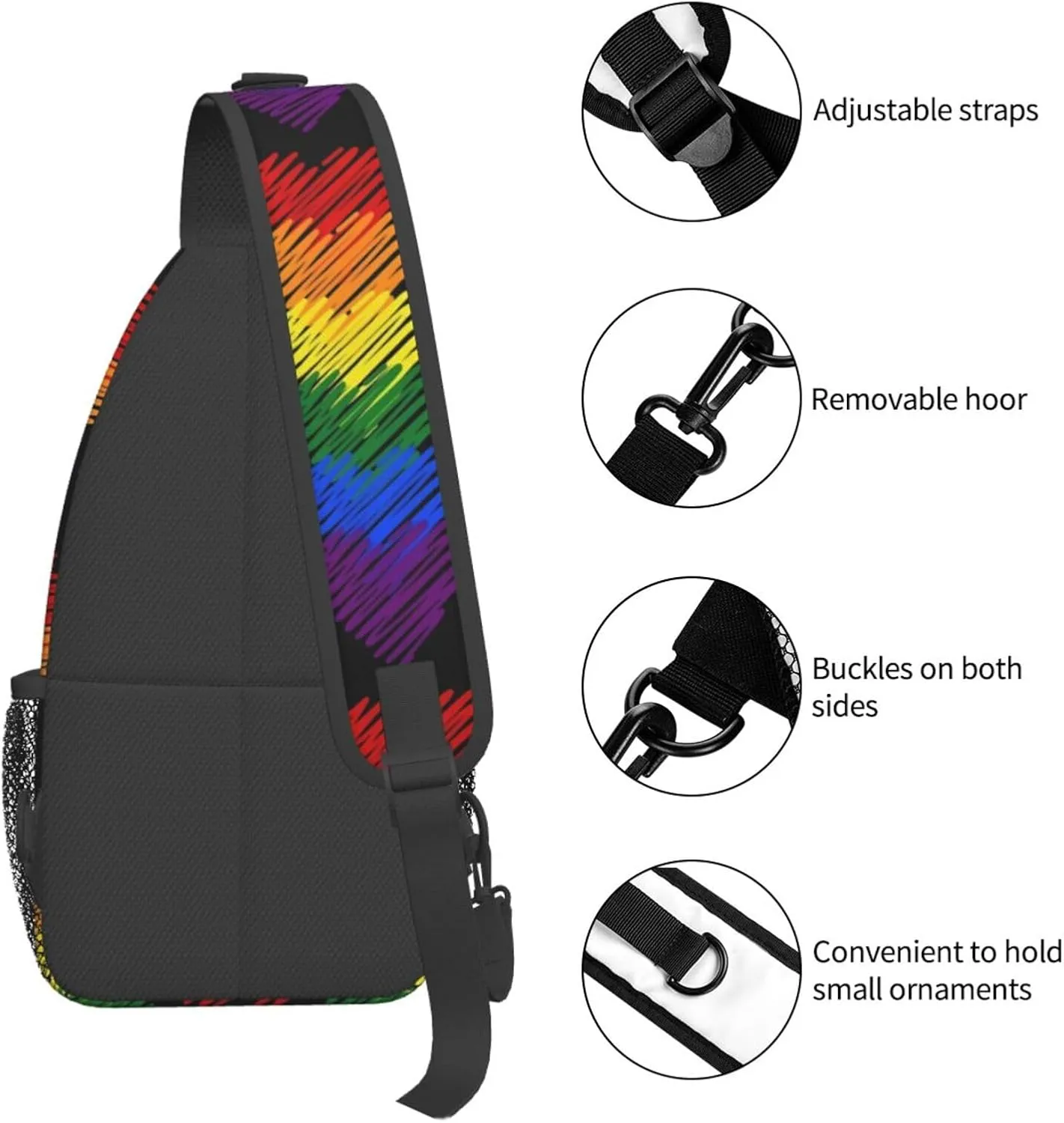Chest Sling Bag Crossbody Shoulder Backpack Bag Gym Cycling Travel Hiking Daypack Cross Bag