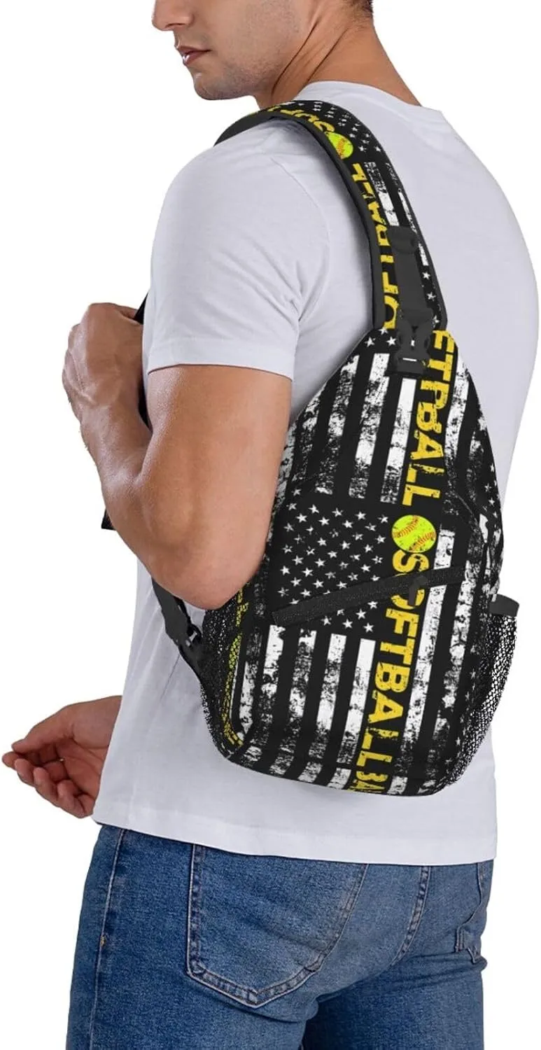 Chest Sling Bag Crossbody Shoulder Backpack Bag Gym Cycling Travel Hiking Daypack Cross Bag