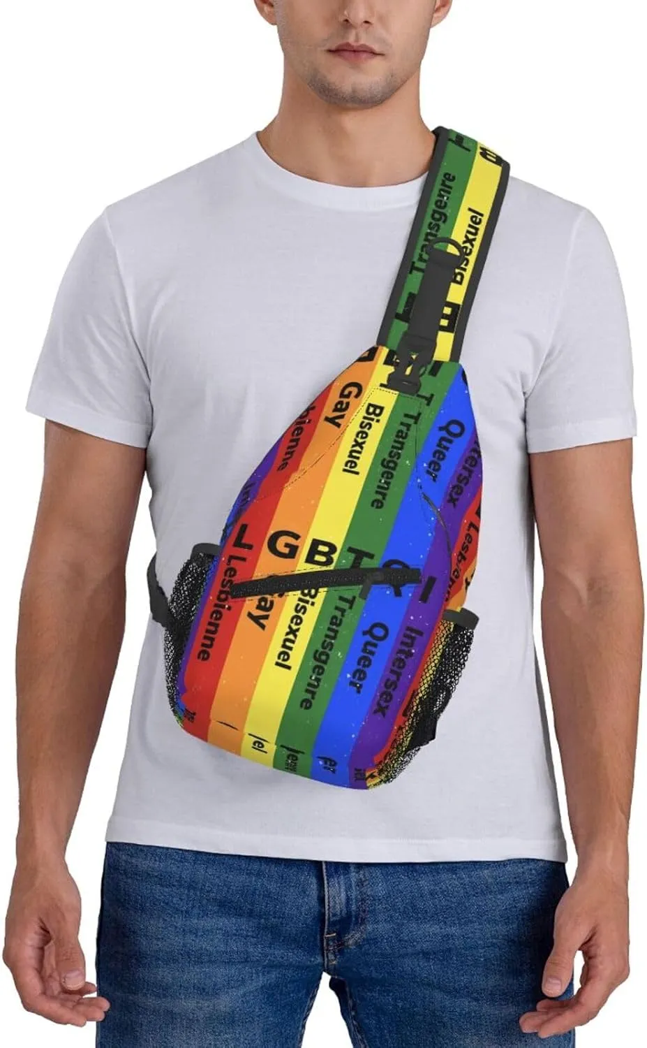 Chest Sling Bag Crossbody Shoulder Backpack Bag Gym Cycling Travel Hiking Daypack Cross Bag