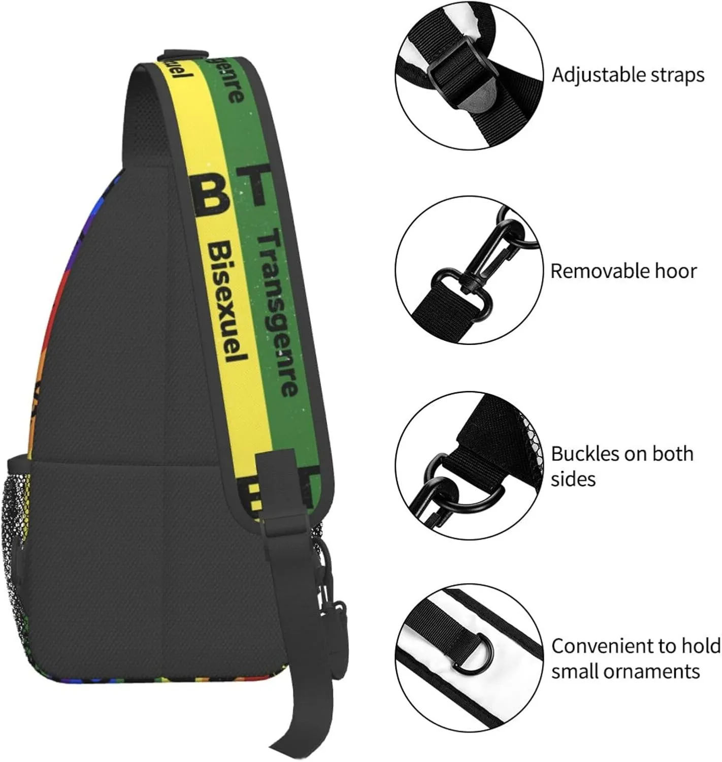 Chest Sling Bag Crossbody Shoulder Backpack Bag Gym Cycling Travel Hiking Daypack Cross Bag