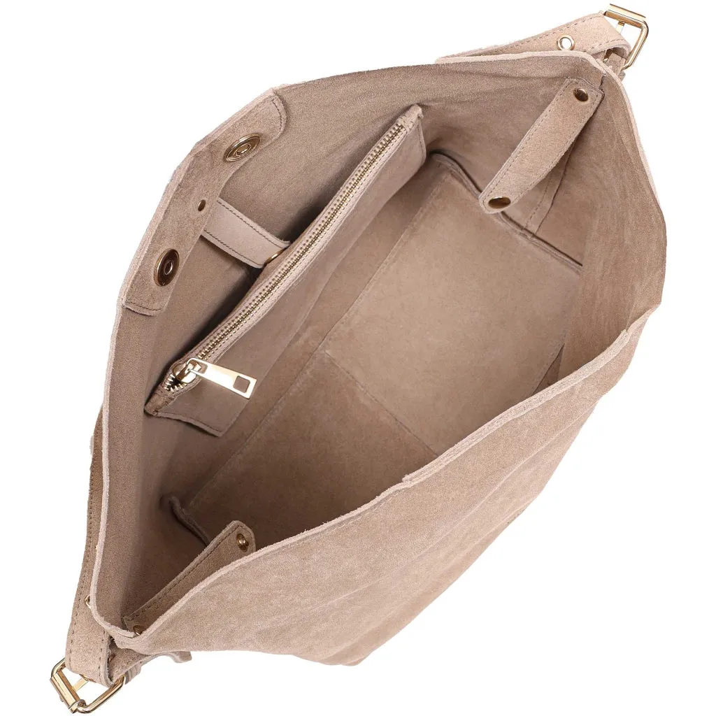 Chiara Suede W. Gold - Beige