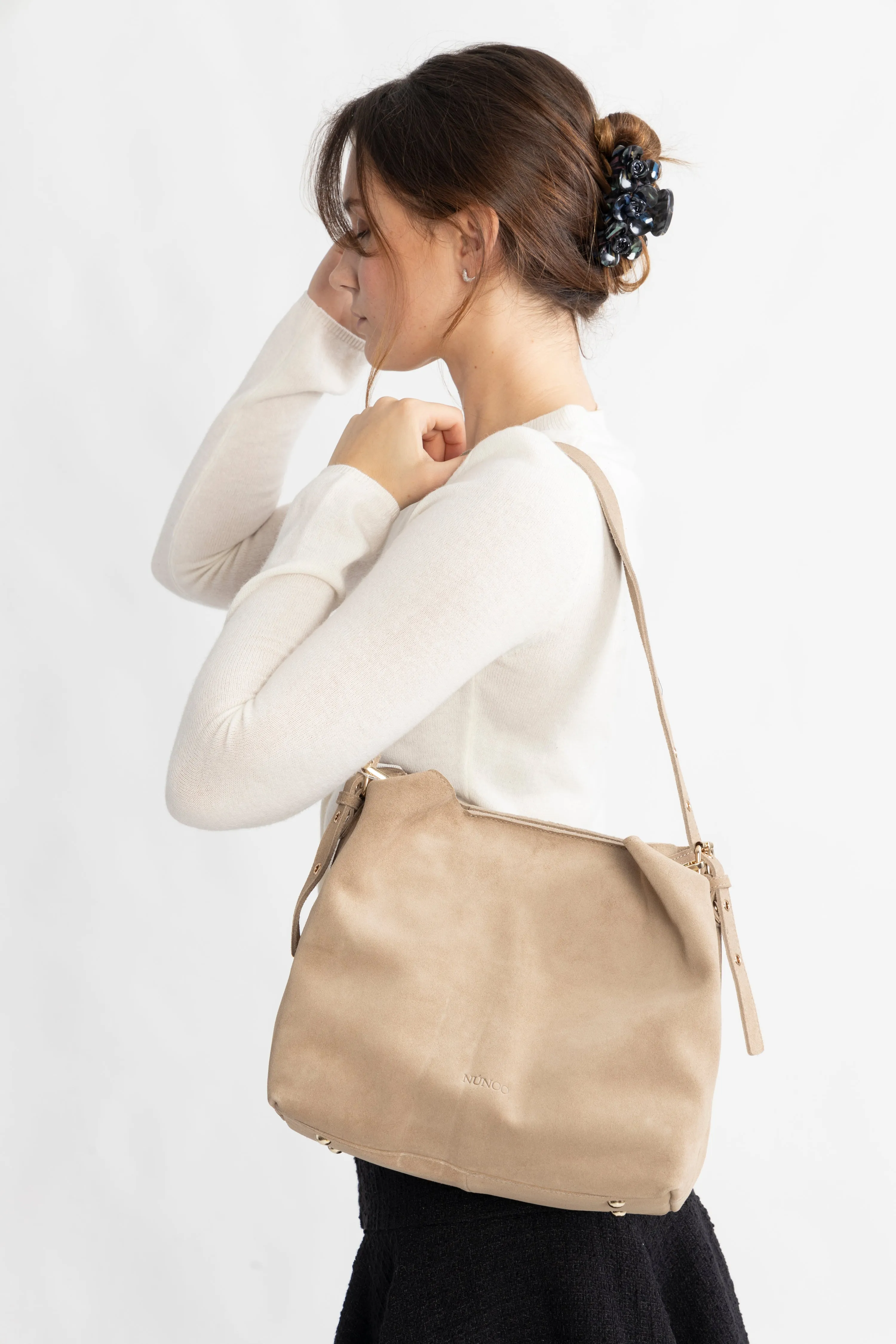 Chiara Suede W. Gold - Beige