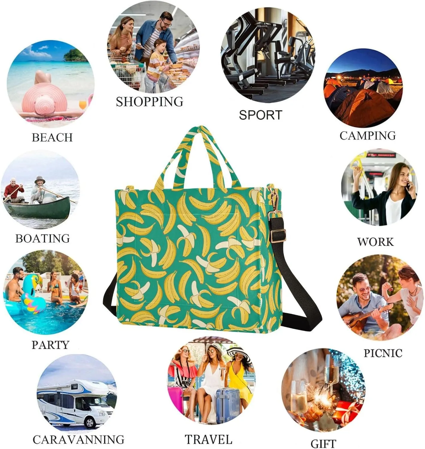 Chic Lifelike Pattern Corduroy Satchel Tote Shoulder Bag for Men Women Weekender Travel Beach Shopping Gym