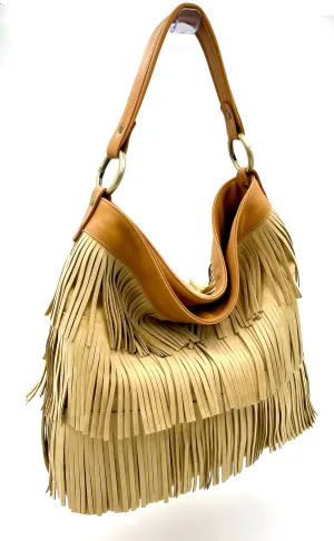 Chloe Hobo with fringes - Beige